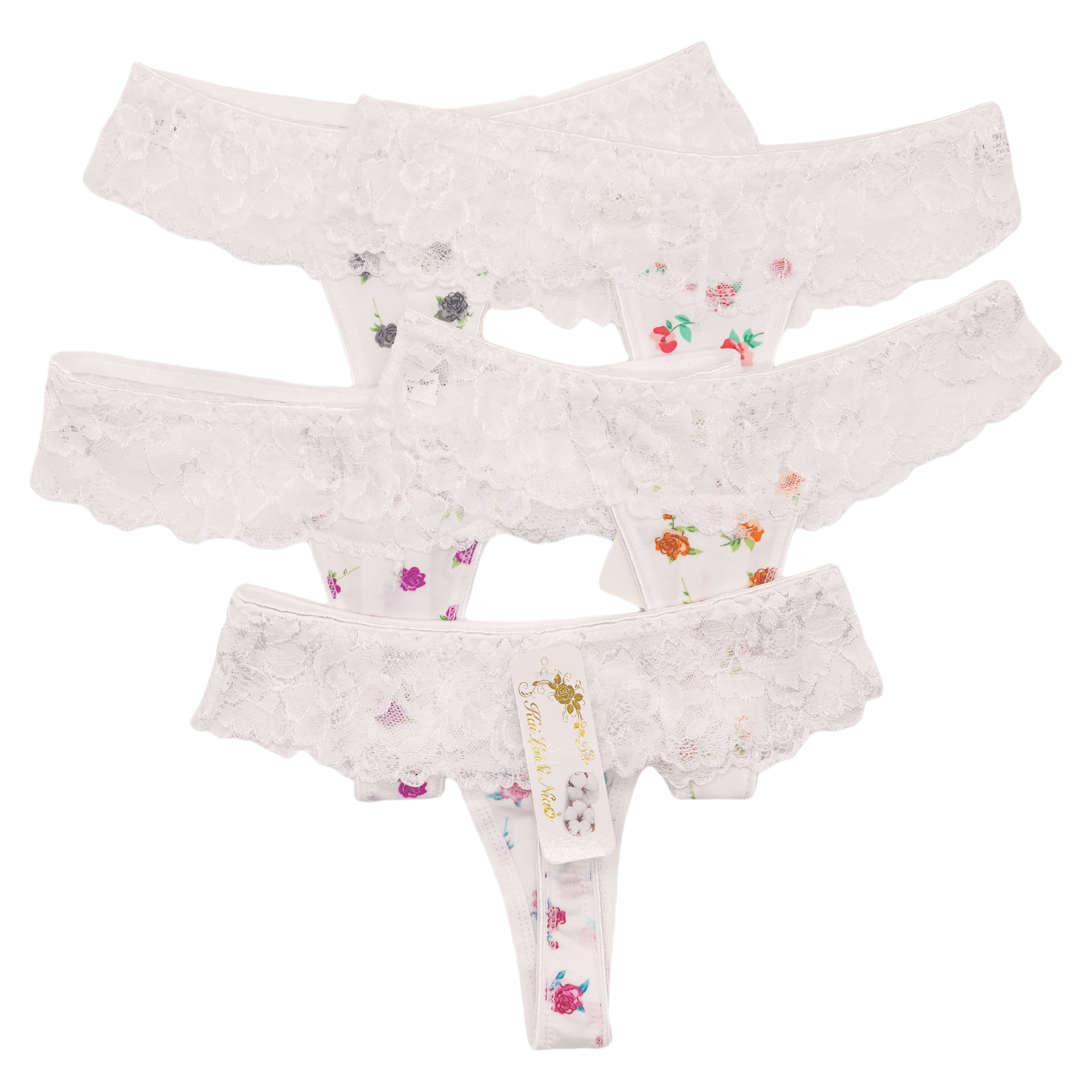 New Arrival Women Thongs G-String Printing Flowers Thong Panties Women Wholesale Underwear Ladies