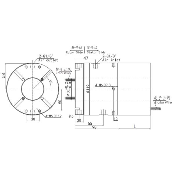 Подгонянные гидравлические электрические роторные трубы поддержки 6~8mm соединения