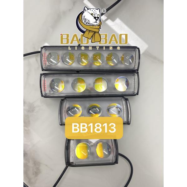 Metal Plastic 2 LED White Yellow Dual Color RGB Projector Fog Light