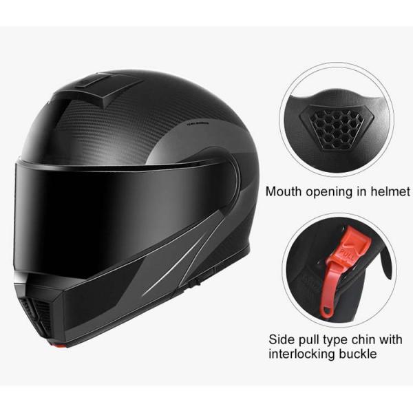Design Custom DOT ECE Approved Carbon Fiber Modular Motorcycle Helmet