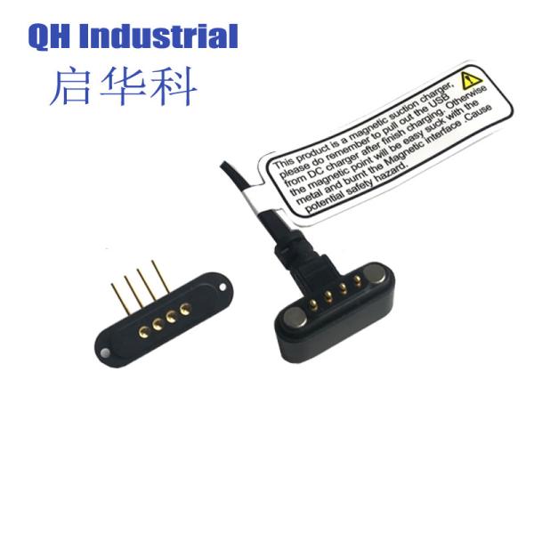 4pin 2.54mm Pitch ISO RoHS REACH IDI magnetic pogo pin connector Peru ISO RoHS REACH Male Connector Magnetic Connector