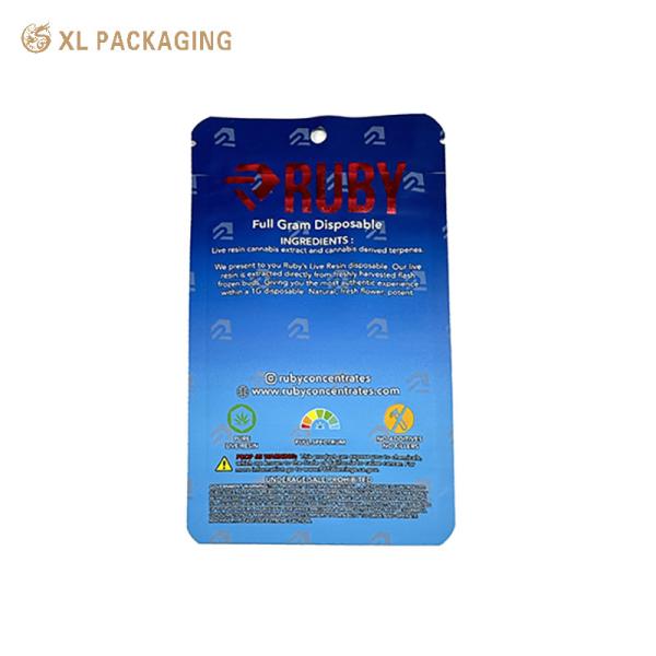 Custom Heat Sealing Mylar Foil Zip Top Paper Sticker Reusable Storage Bags