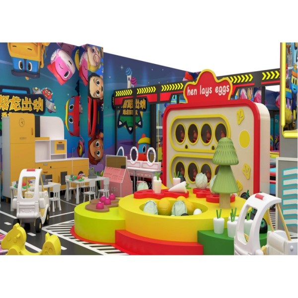 Custom Macaron Play Kids Indoor Play Structure Castle Maze Slide Trampoline for Home Villa
