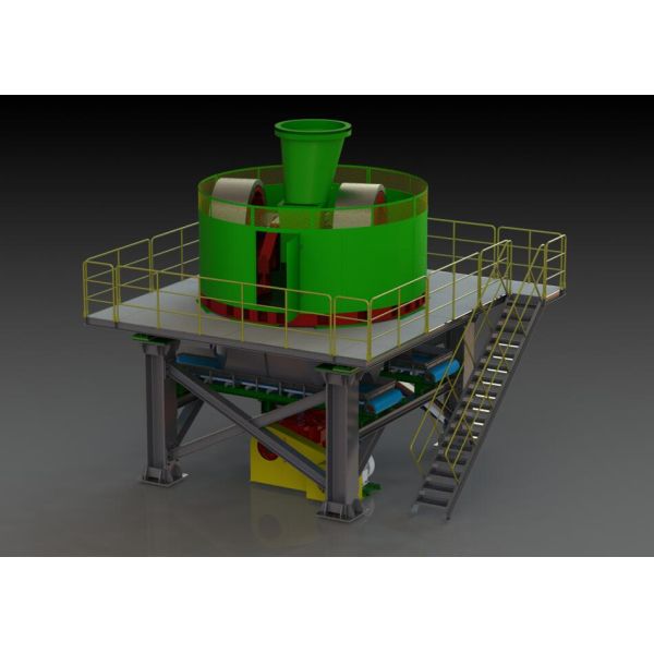 30 - 70 Ton/h Wet Pan Mill For Clay Brick Making and Bentonite Making Raw Material Preparation with 2 rollers
