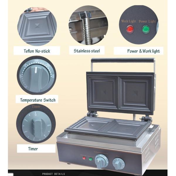 Пресса 1550В/220~240В сэндвича создателя вафли сэндвича нержавеющей стали электрическая, оборудование снэк-бар