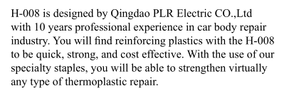 HOTSTAPLER FOR PLASTIC AUTO BODY REPAIR