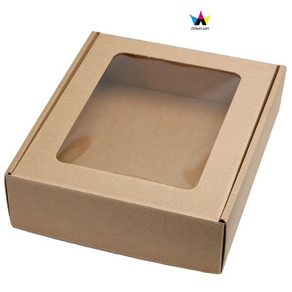 Tuck Flap Punch Partition CMYK Kraft Paper Gift Boxes Paper Box with Window