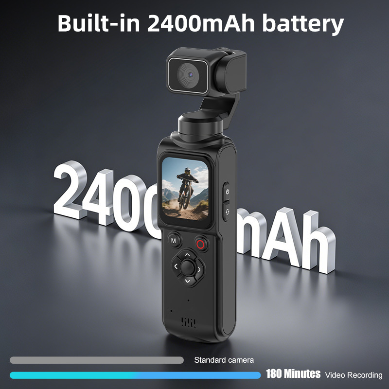 DLC M105 4K Ultra HD Gimbal Camera 330 Auto Rotation 18X Zoom 1.7 Inch Touchscreen WiFi 31 Filters Travel Sports Vlogging
