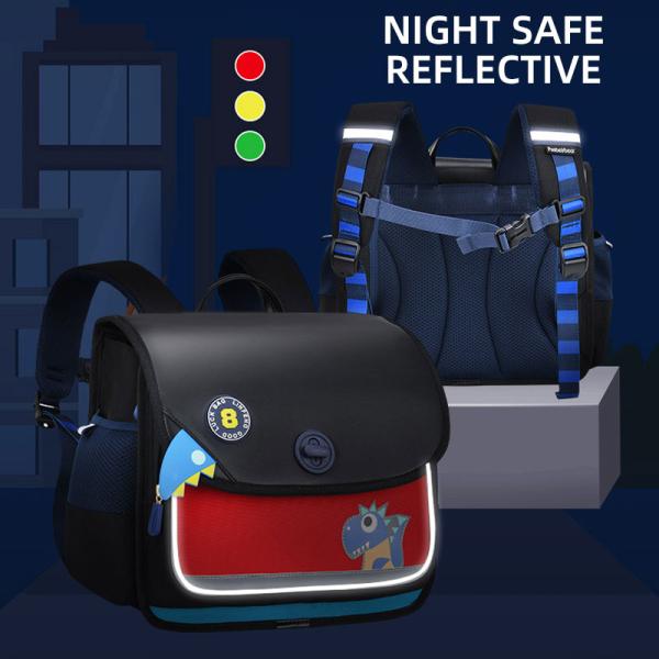 Horizontal Leather School Backpacks Orthopedic Dinosaur Backpack For Toddlers