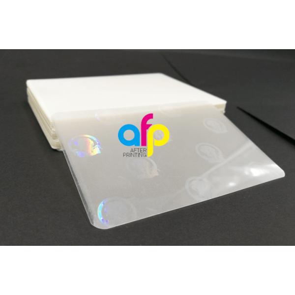 PET Holographic Pouch Laminating Film Customized Size For Credit Card