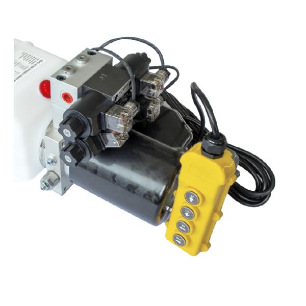 DC 12V 2.2kw クレーン空中作業員のためのダブルアクティング水力発電機 4ボタンの水力リフター リモコン制御 6m ライン