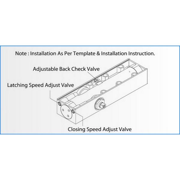 Aluminum Commercial Hydraulic Door Closer Size 4 CE Listed Weight Range 25 - 85Kg