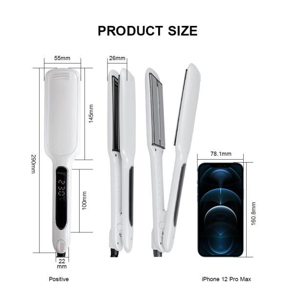 2 Inch Rose Gold Flat Iron Wide Plate 35W for Home Hotel Salon