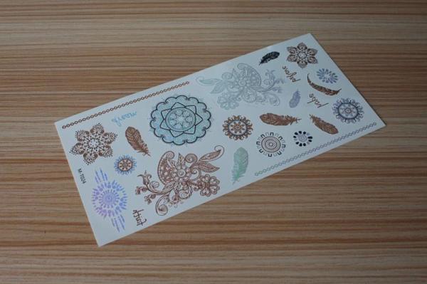 Stock wholesales metallic tattoo designs M-T024