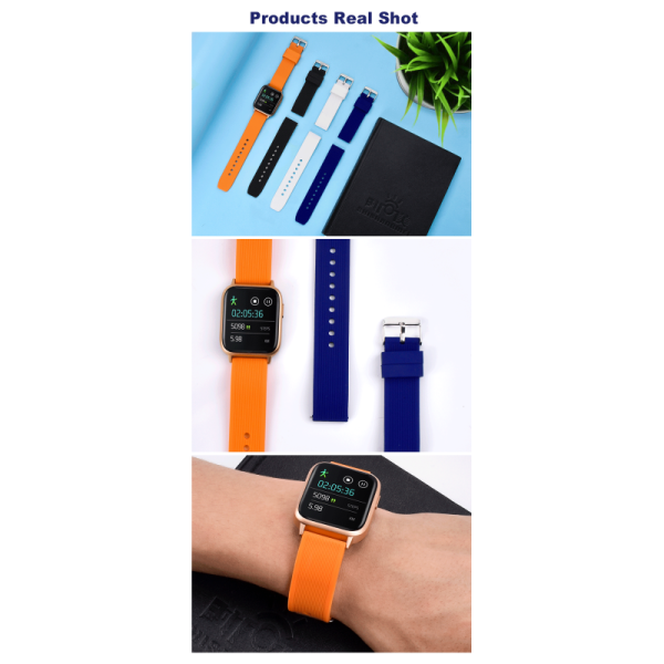 Ribbed Silicone Watch Strap - 316L Stainless Steel Buckle Quick Release Adjustable Design B2B Wholesale Factory OEM Custom Logo