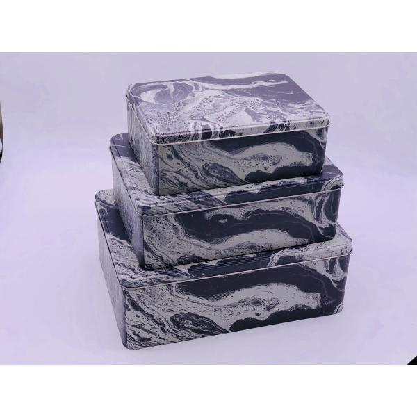 Large Size Gift Storage Rectangle Tin Box / Metal Package Box