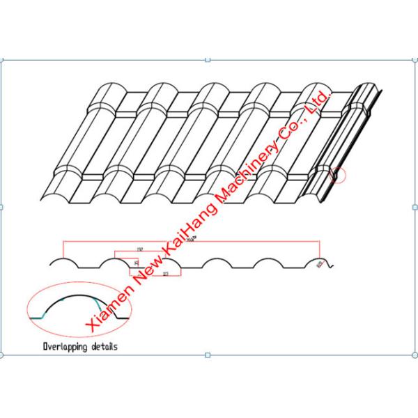 Metal Roof Glazed Tile Roll Forming Machine , Roof Tile Manufacturing Machine
