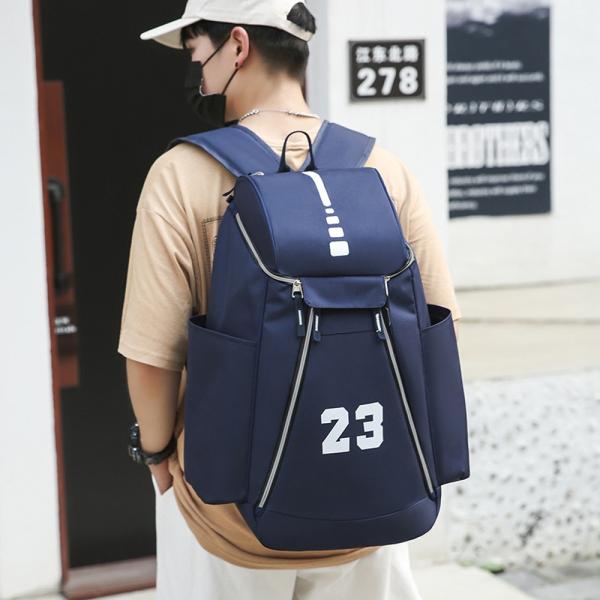 Minimalist Style Grey Oxford USB Charging Student Backpack for Sports Daily Leisure