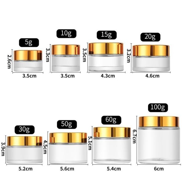 Transparent Portable Eye Cream Jar with Multiple Capacity Options for Skincare