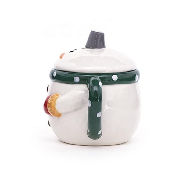 3D снеговик в форме керамических кофейных кружек Рождественский подарок с крышкой и ручной живописи