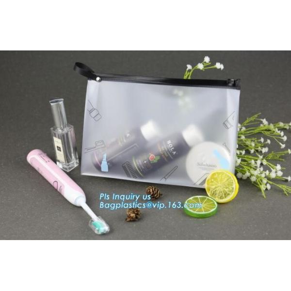 Eva Clear Vinyl Cosmetic Bag Slider Zipper Pencil Bag, Promotional Transparent Cosmetic PVC Bag Slider Zip Bags Clear Tr