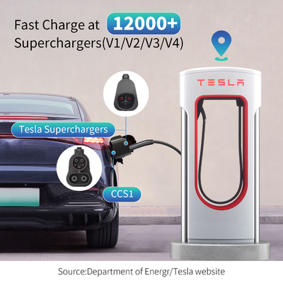 Fast Charging NACS To CCS1 EV Adapter Connector For Tesla Superchargers