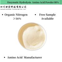 Poudre d'acides aminés d'hydrolyse enzymatique de soja 16-0-0 pour l'agriculture biologique engrais azoté