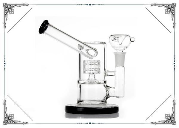 6 Inches Matrix Perc Bubbler Hookah Smoking Water Pipe Heady Black