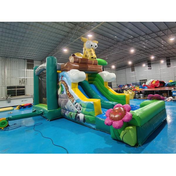 На улице подскакивающий дом с горками джунгли животные надувный подскакивающий замок с горками комбинированные двойные горки для аренды