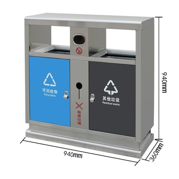 Rectangle Trash Bin Reasonable Price Stainless Trash Bin With Removable Bucket