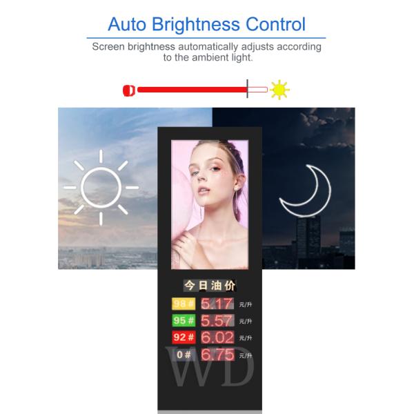 Gas station Price tag LCD outdoor advertising display 43inch 49inch