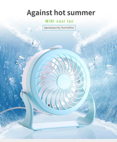 Mulit-function Extremely Mini Cool Fan Strong Wind Spray Mist Dual Speed GK-CF01