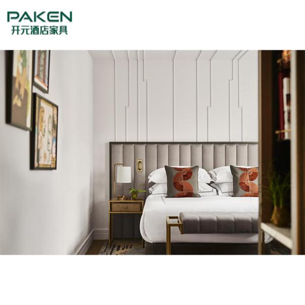 European Style Hotel Bedroom Furniture Sets Champagne Color