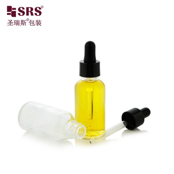 30 ml Claro Cor de estoque Entrega Rápida Pronto para Envio Garrafa Redonda de Vidro