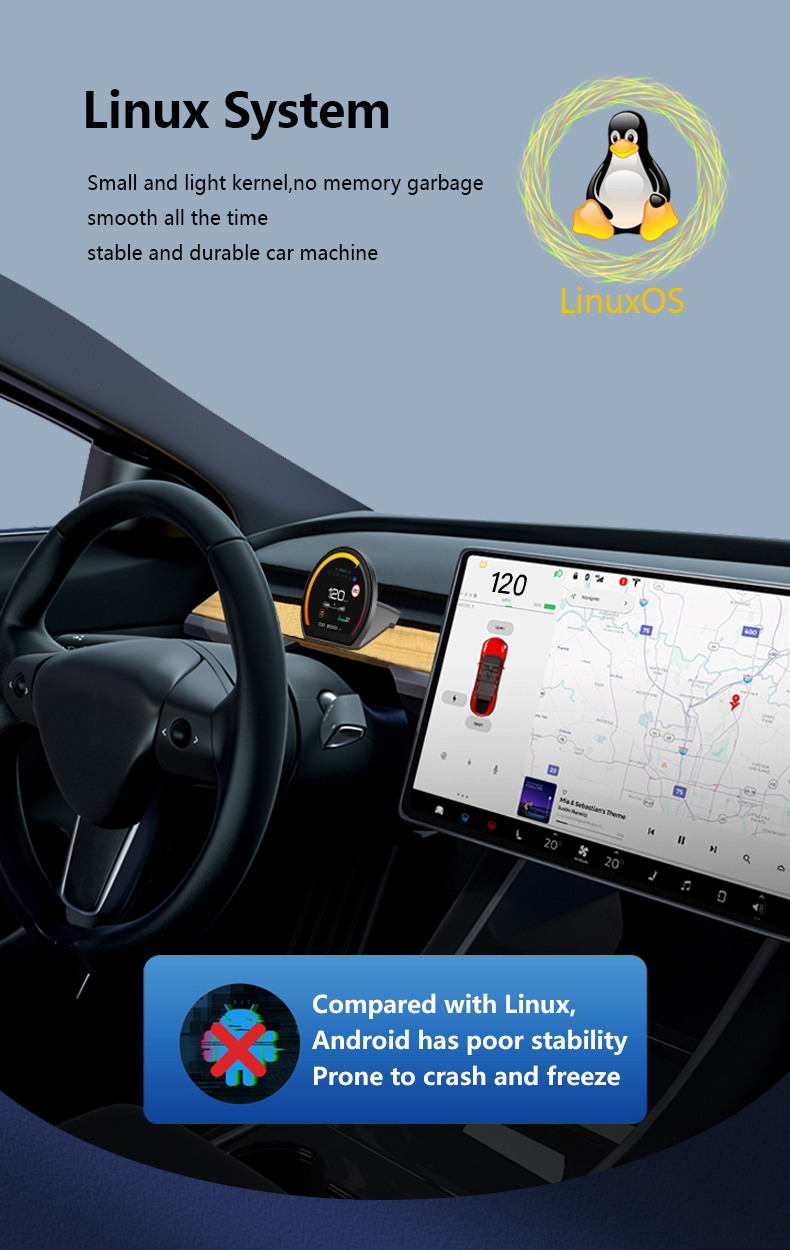 Модель 3Y Tesla группы аппаратуры автомобиля панели приборной панели LCD многофункциональная