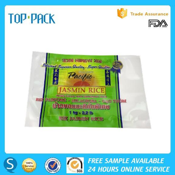 1kg 2kg 5kg custom printed food vacuum plastic nylon packaging bag for rice