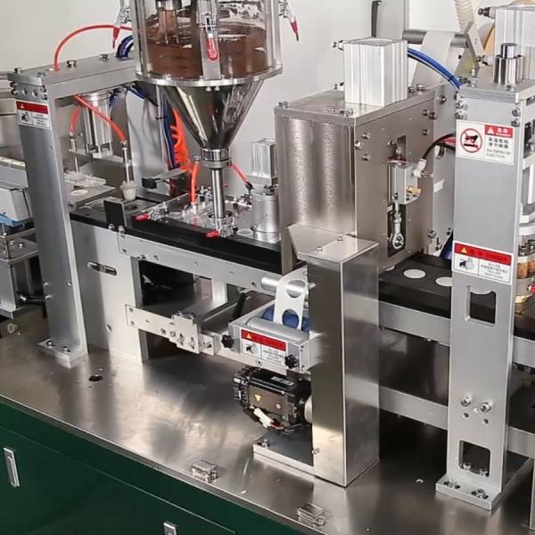 Advanced Coffee Capsule Filling Sealing Machine for Vertical Capsules Loading Station
