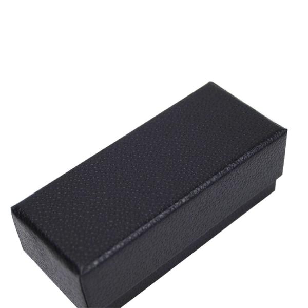 Cajas de auto-elevación de lujo personalizado de papel duro negro collar de embalaje joyería caja de papel de perfume con tapa