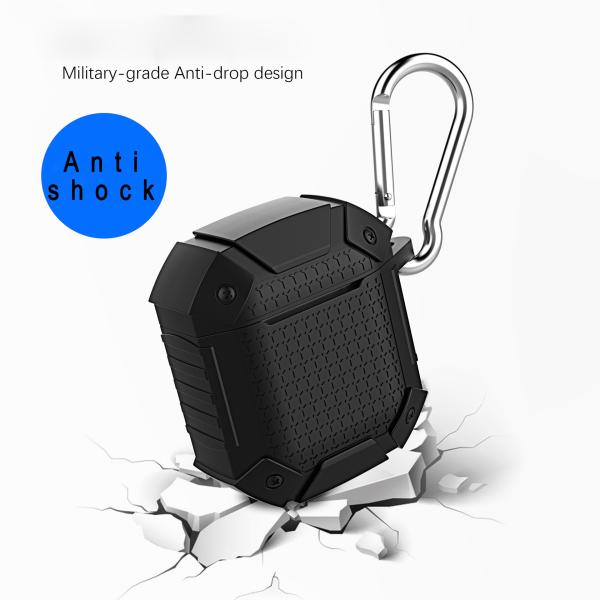 Shock Resistant Silicone Airpods Case Cover and Skin with Keychain for Airpods 1 & 2