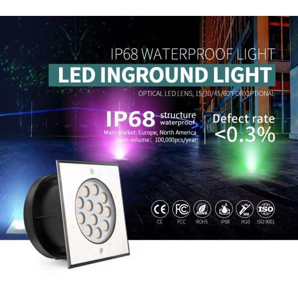 Подполье DC24V 9W SS316L привело света водоустойчивый Rgb