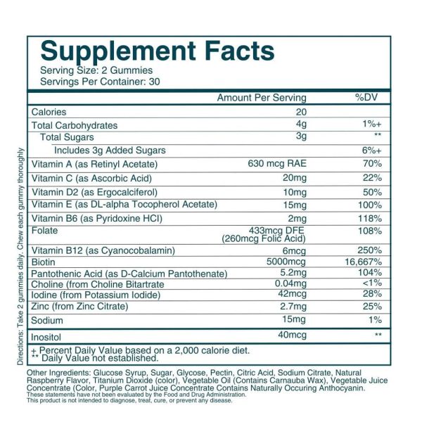 Customized Formula Low Sugar Fruit-flavored Gummy Vitamin Supplements for Hair Skin Nails