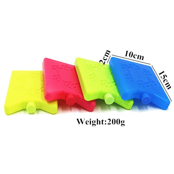 Plastic Ice Packs ice brick and ice bag with ice gel inside HDPE material colorized  ice pack for can and kids lunch box