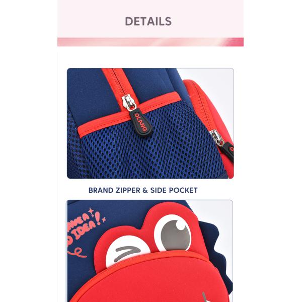 ODM Dinosaur Kids Backpack 3D Cartoon Toddler Kindergarten Mochila For Boys Girls 2-5 Years