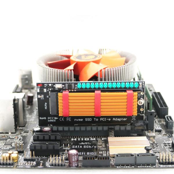 Переходник 4X 8X 16X SSD к PCI e M.2 Nvme с красочным внезапным СИД 3528