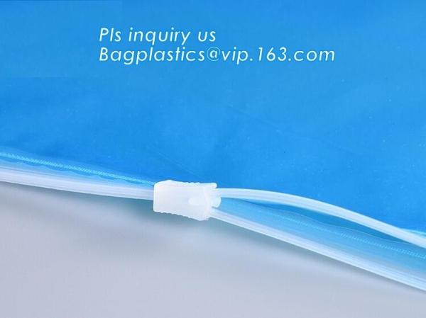 slider bag for underwear packaging slider zipper vinyl bag for clothing, zipper closure pvc slider bag clear size A4 off