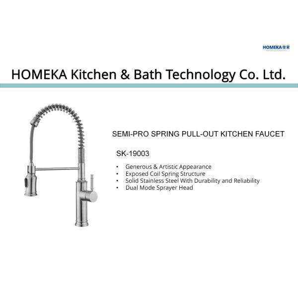 Выдвижной одиночный кран смесителя IPX5 кухни почистил кран щеткой кухни никеля вытягивает вне