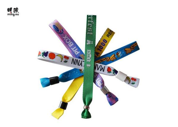 Beautiful Custom Wrist Bracelets Nylon Wristbands With Message 350 * 11  * 0.6mm