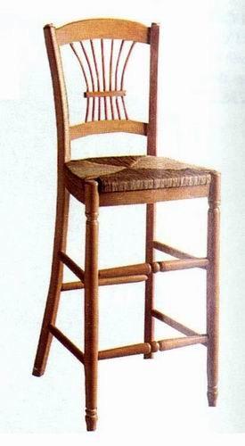 Antique Oak Wood Square Cushion Hotel Bar Stools With Round Back