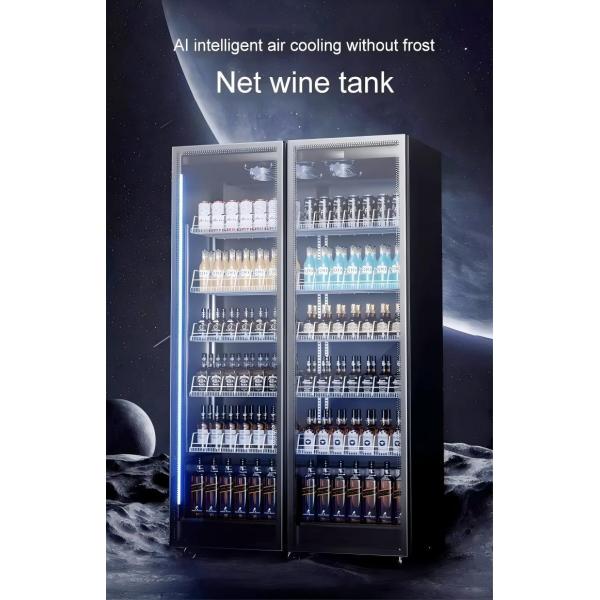 560L Commercial Single Luxury Glass Door Beverage Display Cabinet Chiller Unit Supermarket Refrigeration Chiller Unit Air Cooler Cooling