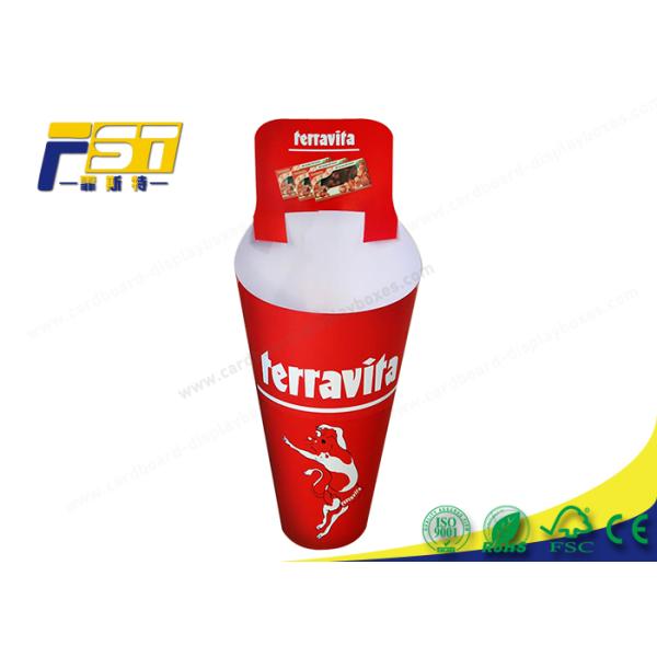 Пол ХЛОПАЕТ ВВЕРХ реклама выставочной витрины ящиков сброса картона изготовленная на заказ для супермаркета